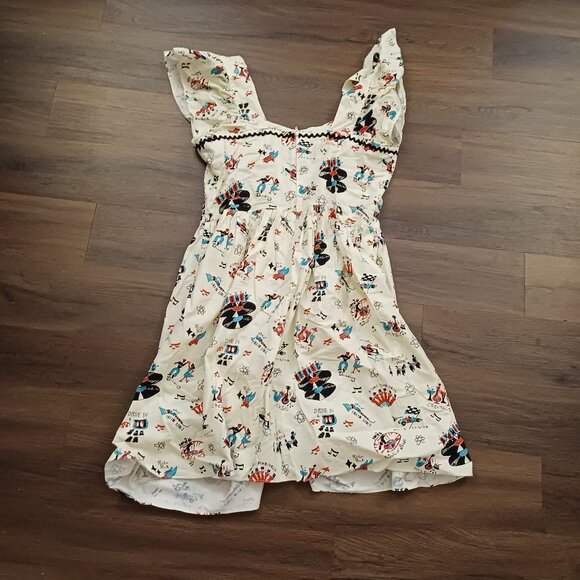 Bernie Dexter White & Black Atomic Festival Loretta Dress 1X NOVELTY RETRO USED - Picture 10 of 10